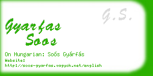 gyarfas soos business card